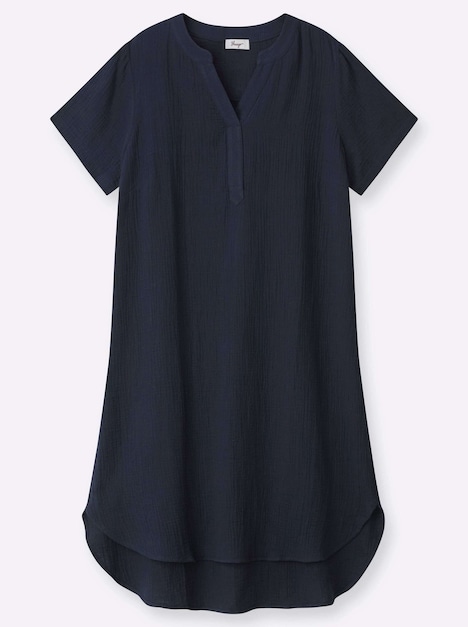 Kleid Kurzarm Ohne Kragen