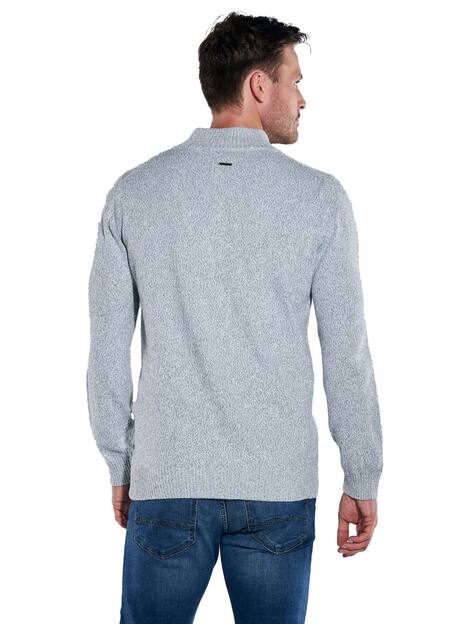 engbers Herren Pullover mit Stehkragen , Hellblau
