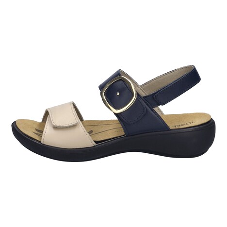 Damen Sandale Ibiza 12, creme-dunkelblau