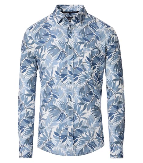 Leinenhemd Print Casual Fit