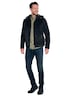 Herren Cord-Jacke mit abnehmbarer Kapuze , Schwarz