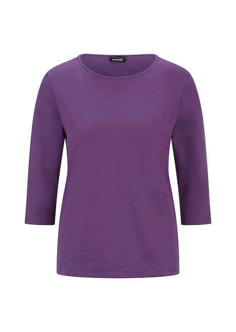 Basic shirt met boothals