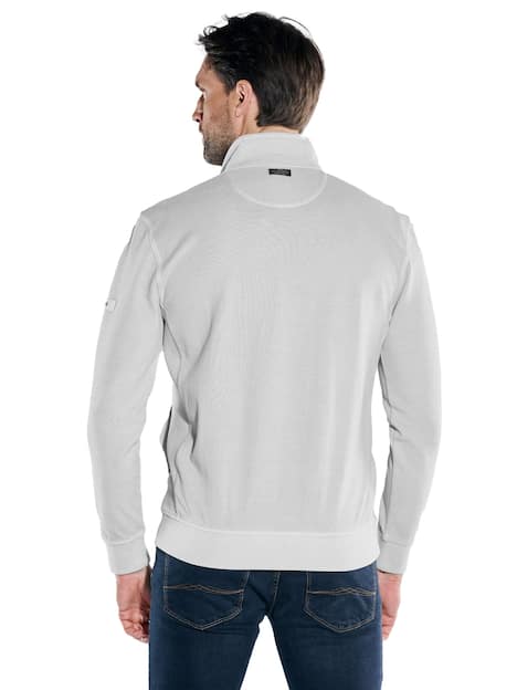 Sweatjacke mit Knopfleiste