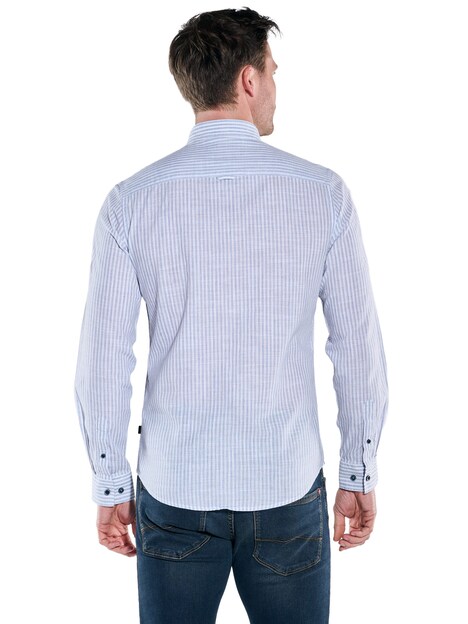 Herren Hemd gemustert , Brilliantblau