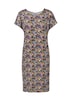 Modernes Viskosekleid, Allover-Print