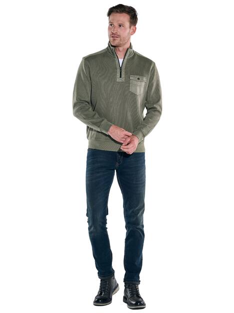 engbers Herren Sweatshirt Stehbund , Oliv