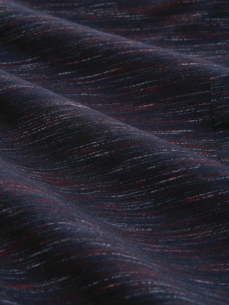 T-Shirt in Melange-Optik mit Brusttasche