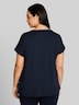 T-Shirt im Material-Mix