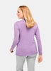 Eleganter Ajourpullover mit Stehbund