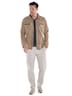 Herren Leichte Velourslederjacke , Beige