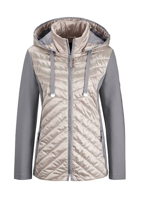 Steppjacke mit abnehmbarer Kapuze