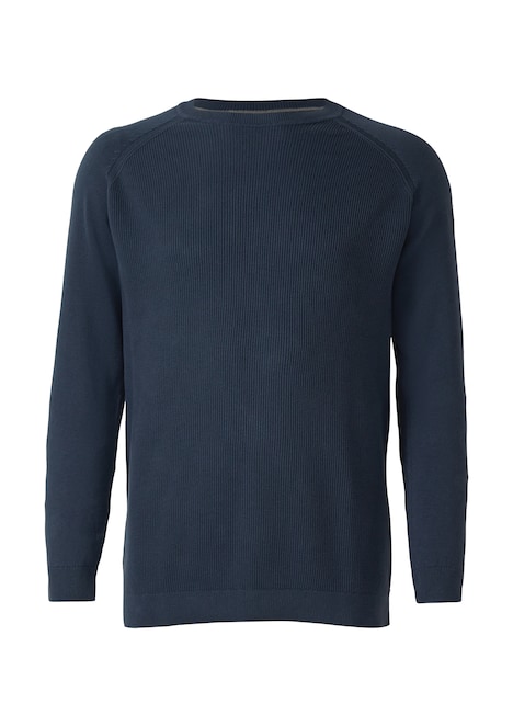 Baumwollpullover mit Raglanärmeln und Logo-Patch
