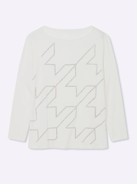 Shirt Langarm Uni Ohne Kragen