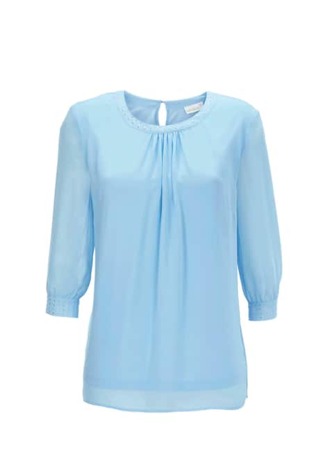 Bluse aus Chiffon mit Glitzersteinen