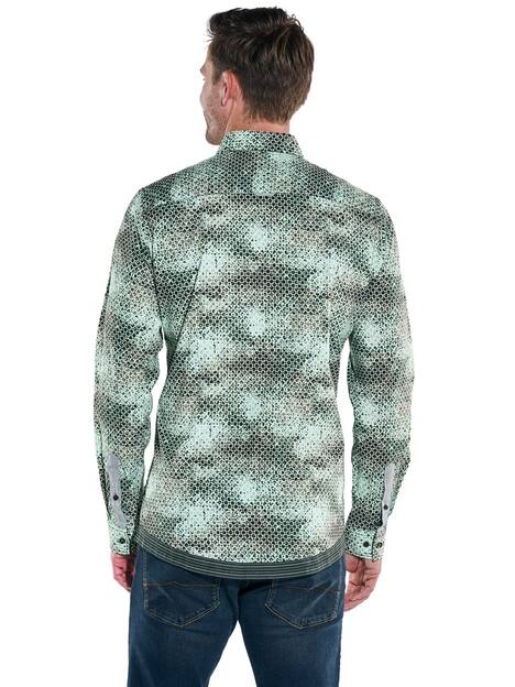 engbers Herren Langarm-Hemd gemustert , Dunkelgruen