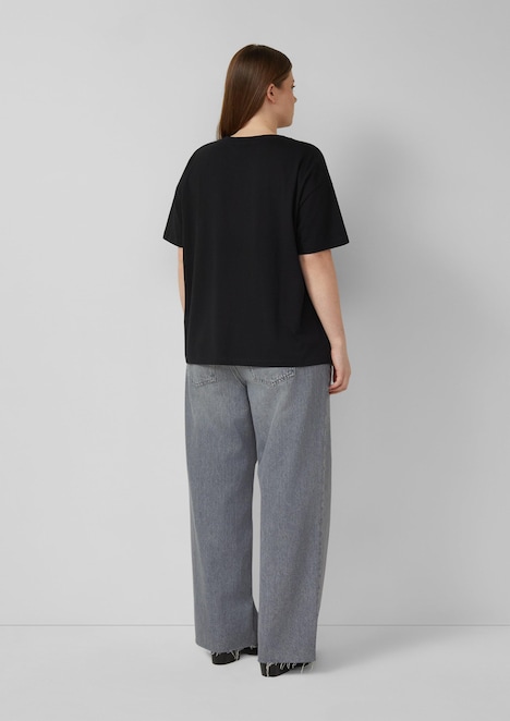 Baumwollshirt mit Frontprint