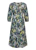 GOLDNER Jurk met print Strokenjurk van soepelvallende viscose