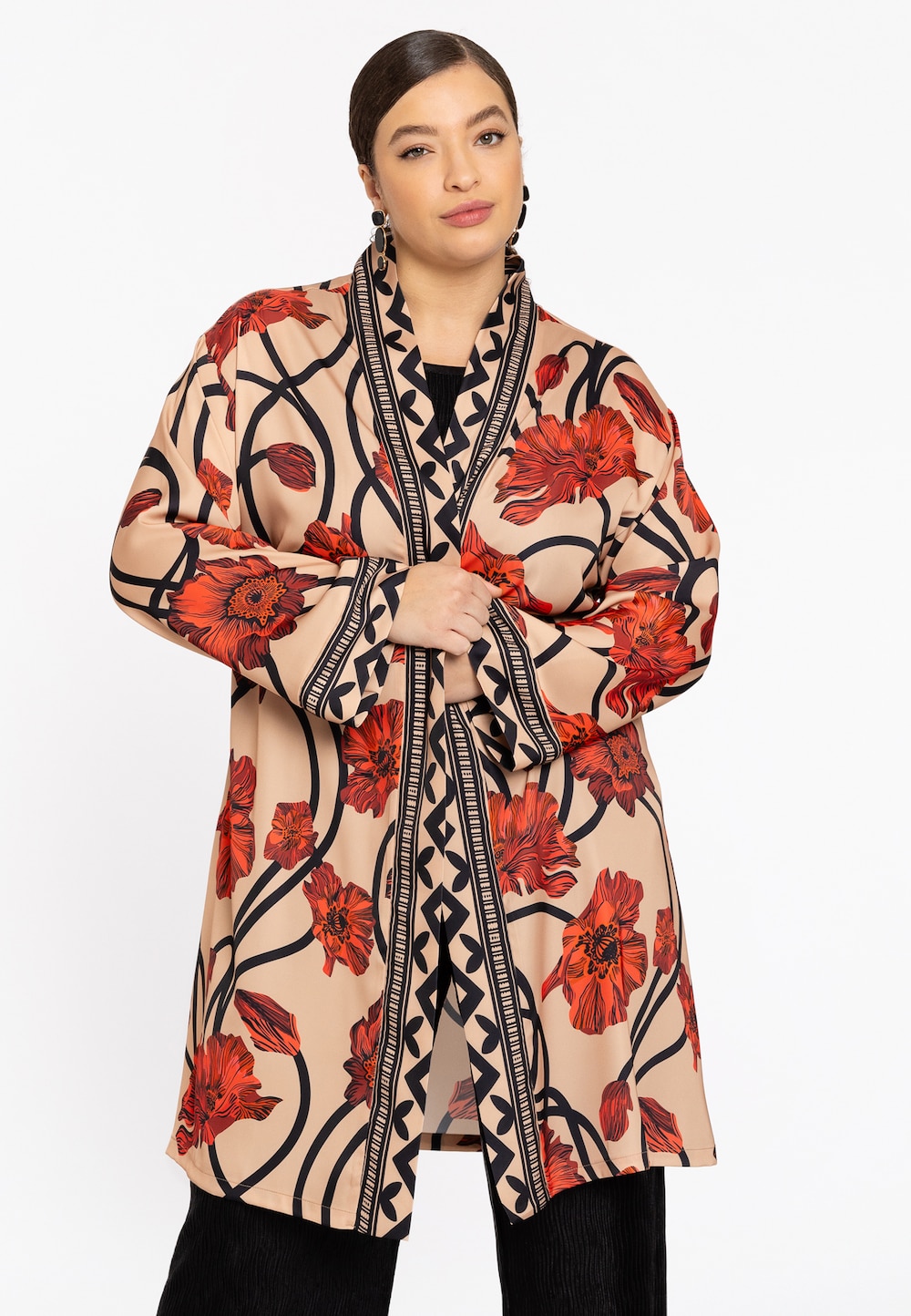 Strickjacke mit Druck