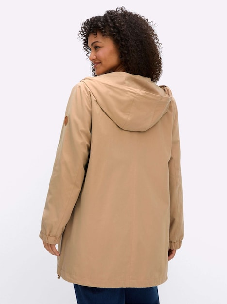 Jacke Übergangsjacke in A-Linie Langarm Kapuzenkragen