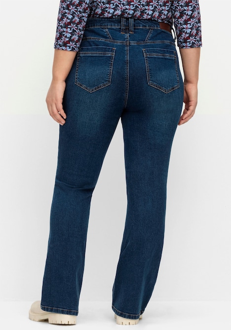 Bootcut-Jeans Bootcut-Jeans mit schmalem Bein und bequemer Taille Fester Bund Uni