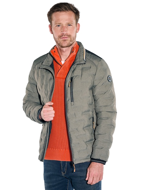 Herren Steppjacke , Khaki