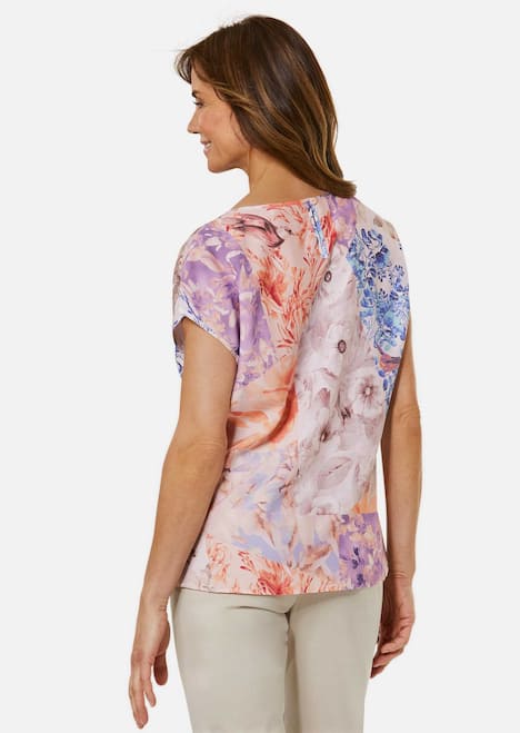 GOLDNER Gedessineerde blouse met een lichte glans Gedessineerde blouse met een lichte glans