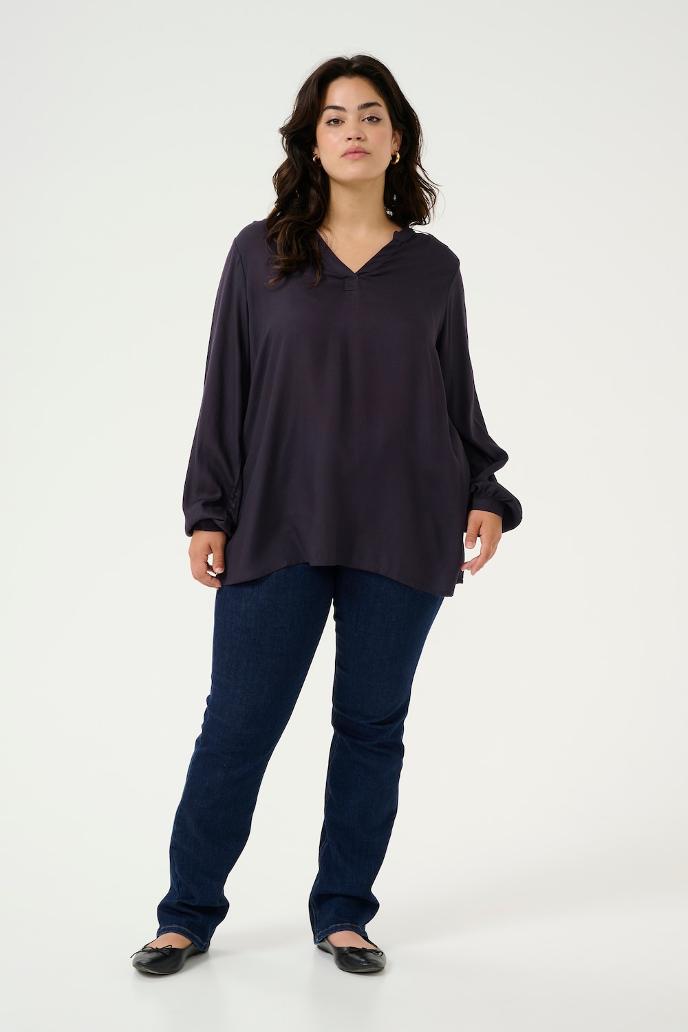 Langarm-Bluse Regular fit
