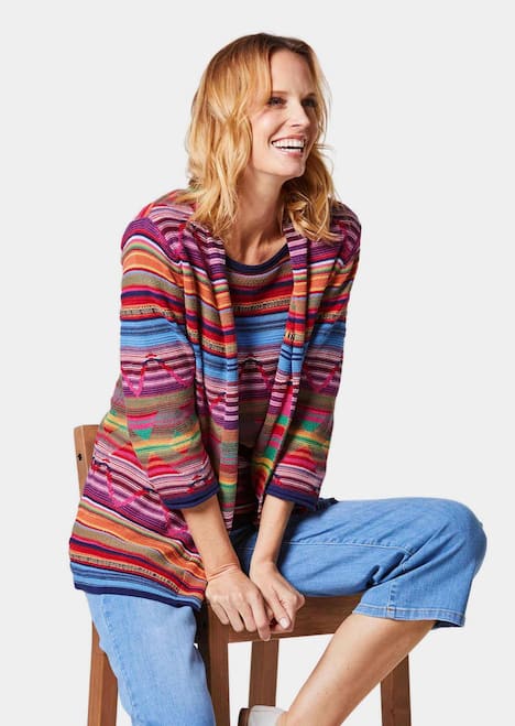 GOLDNER Tricot jasje Hoogwaardig jacquard tricot jasje