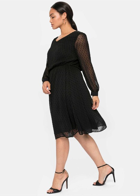 Abendkleid Langarm Sonstiges Muster Ohne Kragen