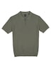 Herren Modisches Strick-Poloshirt mit Zipper , Dunkelgruen