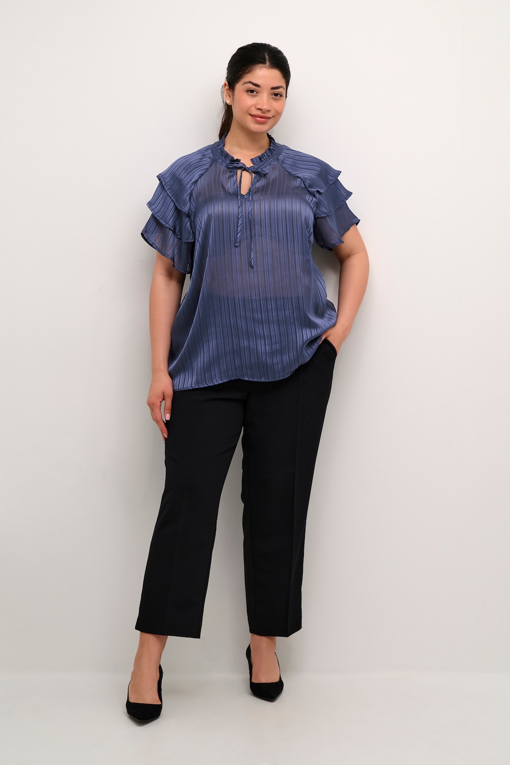 Kurzarm-Bluse Regular fit