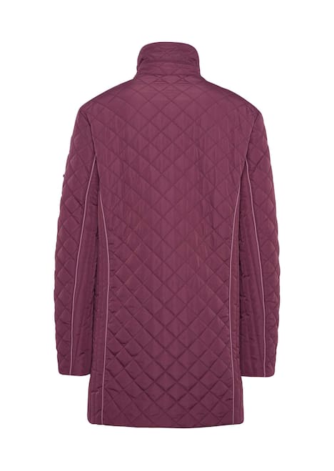 GOLDNER Gewatteerd jack Lang, gewatteerd jack met contrasterende biesjes