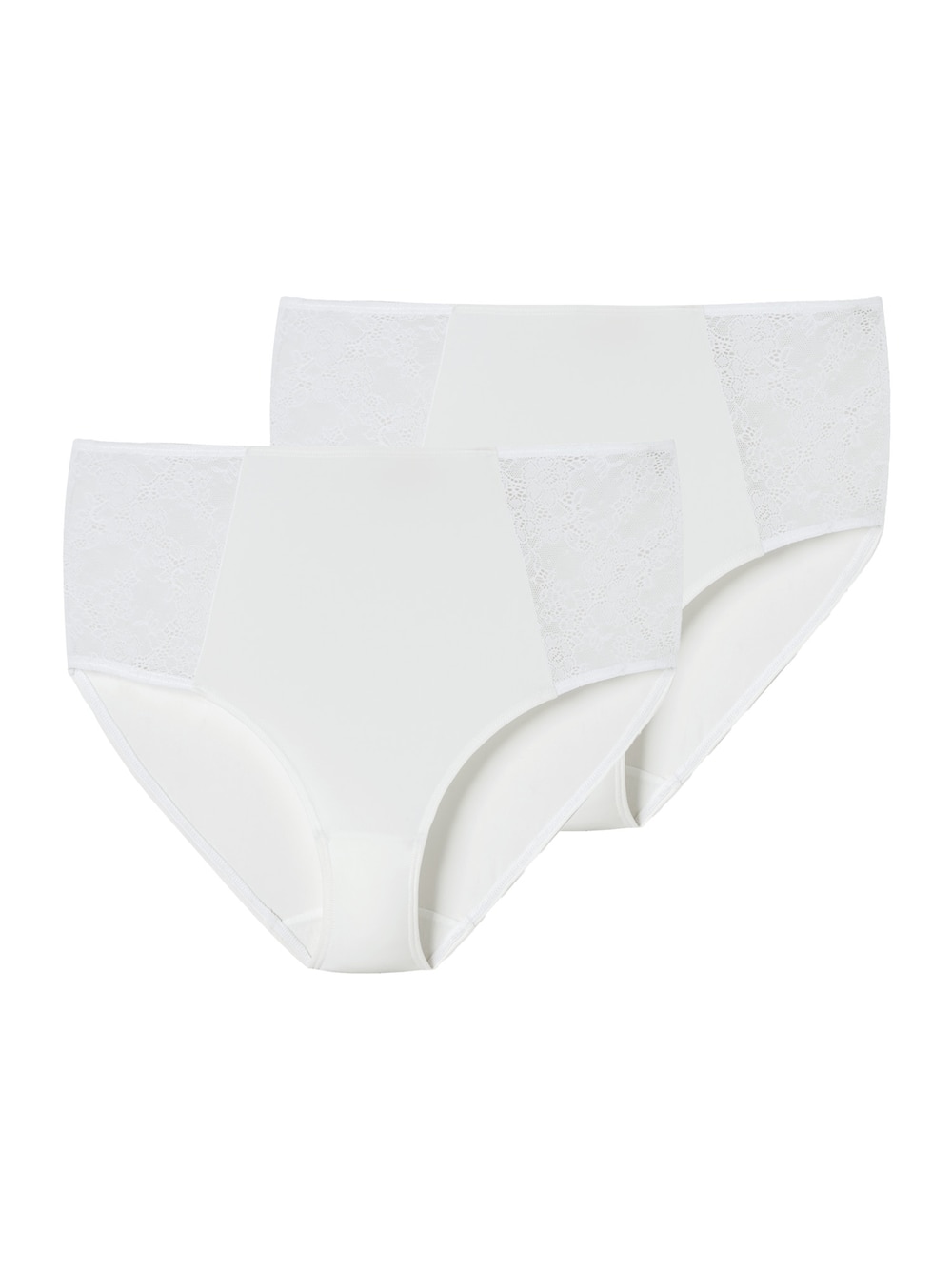 Schiesser Damen Midislip 2-Pack Air Spitze - weiss