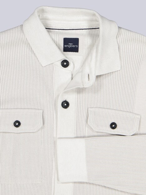 Herren Overshirt regular , Silbergrau