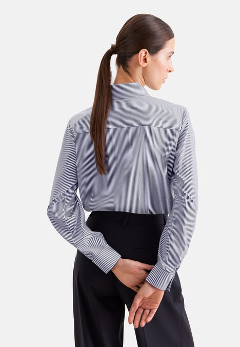 Damen Ausgestellte Bluse - Gestreift