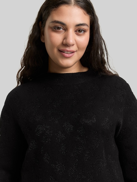 Strickpullover mit Glitzer-Effekt