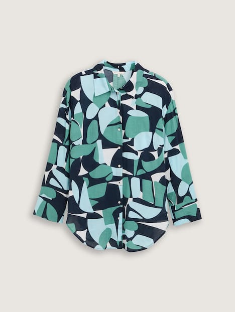 Oversize Bluse mit Muster