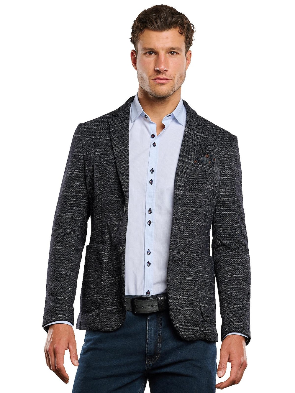 engbers Herren Freizeit-Sakko slim fit , Saphirblau