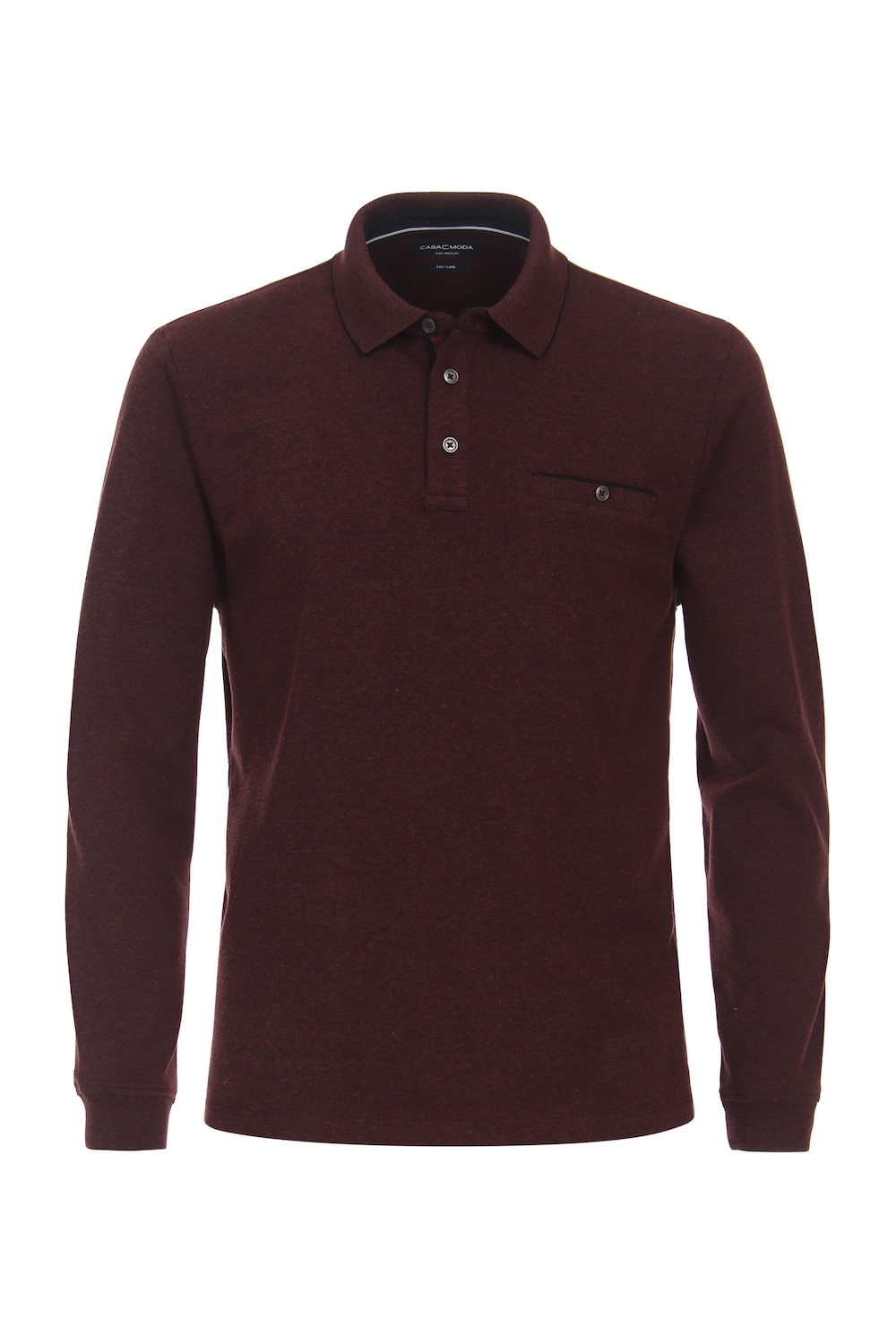 Polo-Shirt Langarm uni
