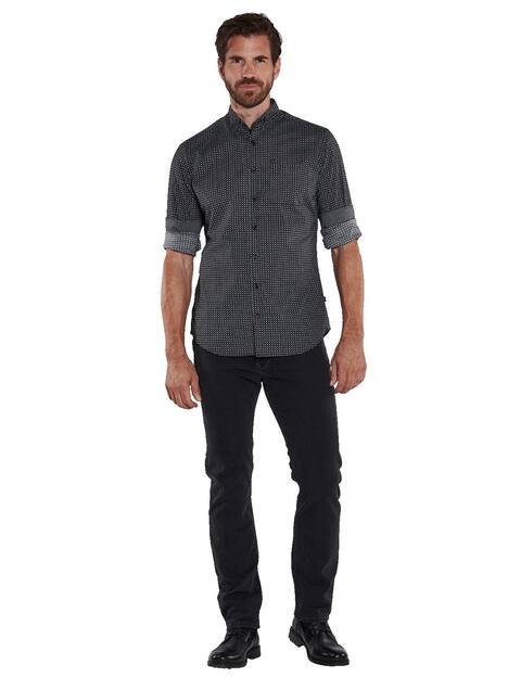 engbers Herren Langarm-Hemd slim fit , Schwarz