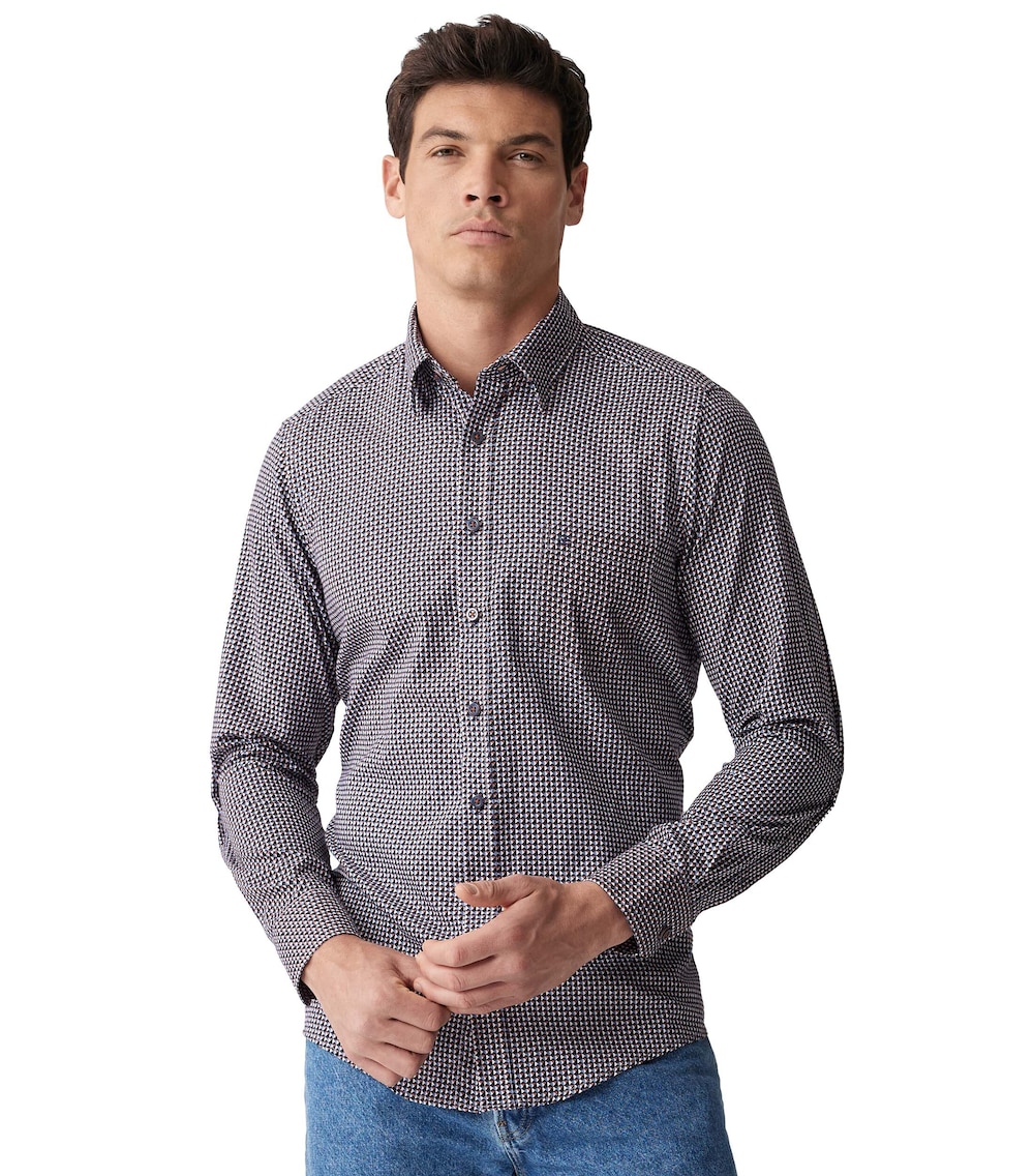 Freizeithemd Print Comfort Fit