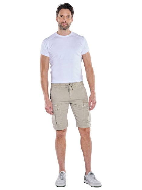 Herren Cargo-Bermuda mit Tunnelzug , Beige