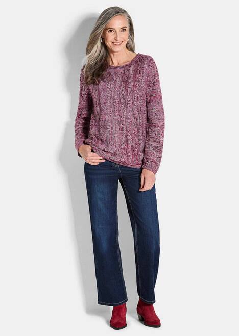 GOLDNER Trui Tricot pullover met golfpatroon