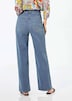 Denim jeans met wijde pijpen