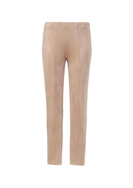 Moderne Leggings in trendigem Velourslederimitat