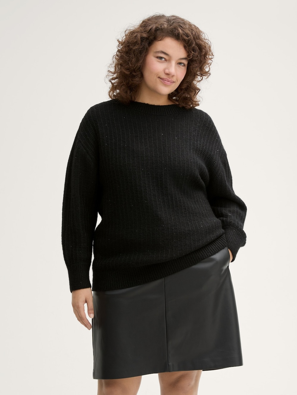 Tom Tailor Women PLUS Pullover & Strickjacken Plus Size - Strickpullover mit Pailletten