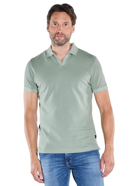 engbers Herren Polo-Shirt uni , Khaki