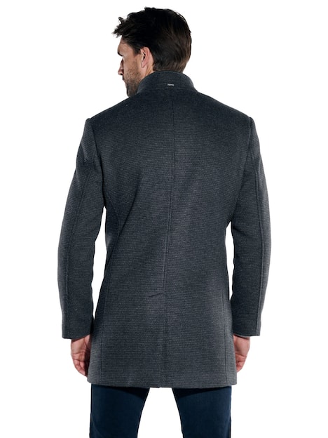 engbers Herren Mantel mit Inlet , Schwarz