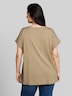 T-Shirt im Material-Mix