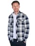 Herren Kariertes Overshirt mit Teddyfütterung , Marineblau